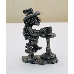 Vintage Boyd Perry "Gabby Having a Beer" Pewter Cowboy Figurine 1" Height